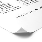 16 Tabel Elegant onze favoriete woonkaart Poster (Hoek)