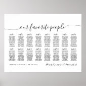 16 Tabel Elegant onze favoriete woonkaart Poster (Voorkant)