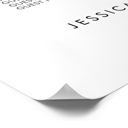 16 Tabel Elegant Wedding Guest Seating Chart Poster (Hoek)