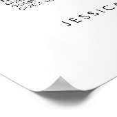 16 Tabel Elegant Wedding Guest Seating Chart Poster (Hoek)