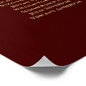 16 Tabel Lacy Gold Wedding Seating Chart Auburn Poster (Hoek)