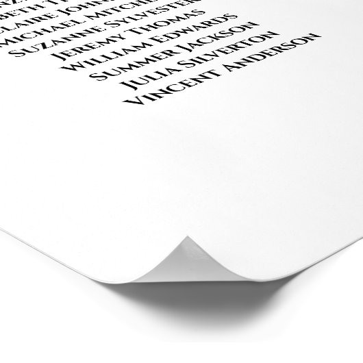 16 Tabel Rood en roze Floral Wedding Seating Chart Poster (Hoek)