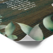 16 Tabel Rustic Wood Greenery Eucalyptus SEATING P Poster (Hoek)