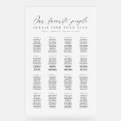 16 Tables Favorite People Acrylic Seating Chart Acryl Bord (Voorkant)