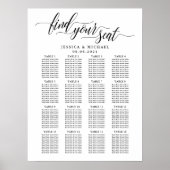 16 Tafel Grote Trouwgast Stoelen Plattegrond Poster (Voorkant)