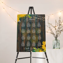 16 Tafel Rustische Zonnebloemen ZUIVEREND KARTJE