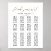 16 Tafels 160 Gasten Vind Uw Plaats Zitplaatsindel Poster (Voorkant)