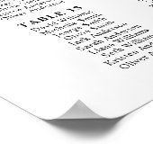 16 Tafels 160 Gasten Vind uw zitplaatskaart Poster (Hoek)
