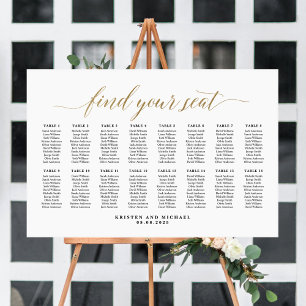 16 Tafels Classy Vind uw zitplaatskaart Poster