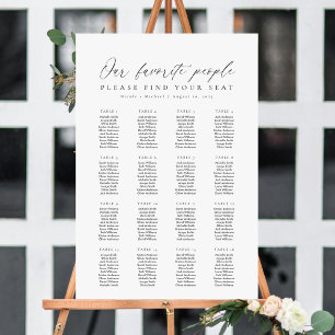 16 Tafels Favoriete Mensen Acryl Zitplaatskaart Bord