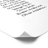 16 Tafels Onze favoriete Mensen Zitschema Plan Poster (Hoek)