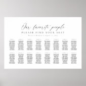 16 Tafels Onze favoriete Mensen Zitschema Plan Poster (Voorkant)