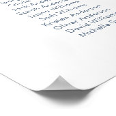 16 Tafels Onze Favoriete Mensen Zittingkaart Poster (Hoek)