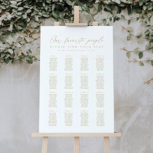 16 Tafels Stoelenkaart van Onze Favoriete Mensen Poster