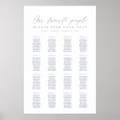 16 Tafels Stoelenkaart van Onze Lievelingsmensen Poster (Voorkant)