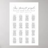 16 Tafels Stoelenkaart van Onze Lievelingsmensen Poster (Voorkant)