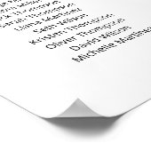 16 Tafels Vind Je Stoel Zitplaats Chart Plan Poster (Hoek)
