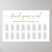 16 Tafels Vind Je Stoel Zitplaats Chart Plan Poster (Voorkant)