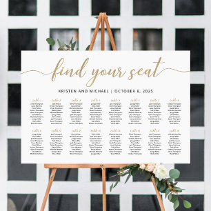 16 Tafels Vind Je Stoel Zitplaats Chart Plan Poster
