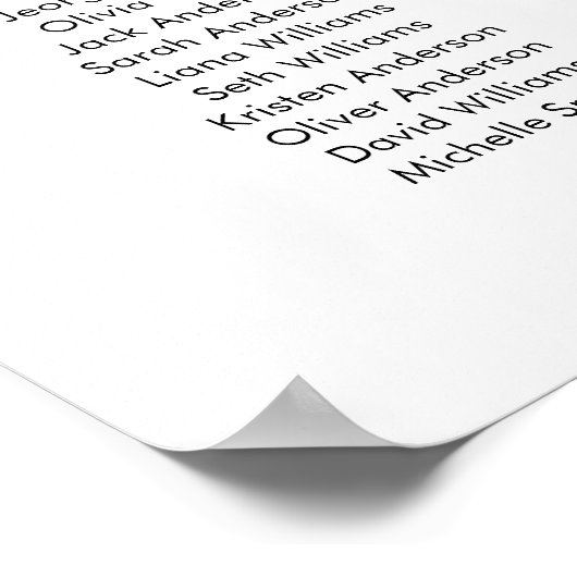 16 Tafels Vind uw zitplaatskaart Poster (Hoek)