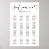 16 Tafels Vind uw zitplaatskaart Poster (Voorkant)