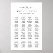 16 Tafels Vind uw Zitplaatskaart Poster (Voorkant)