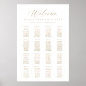 16 Tafels Welkom Teken Zitting Grafiek Poster (Voorkant)