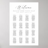 16 Tafels Welkom Teken Zitting Grafiek Poster (Voorkant)