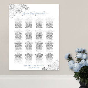 16 Tafelvriendelijk weddenschap Wit & Blauw Poster