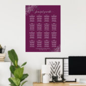 16 Tafelzilver op het chassis-bruiloft-zitje Poster (Thuiskantoor)