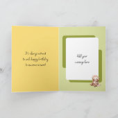 16 Today Sloth Voeg naam toe Grijs Roze Verjaardag Kaart (Binnen)