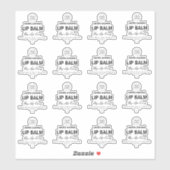 16 transparante lippenbalsem etiketten 1,9 duim el sticker (Vel)