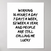 16 uur per dag werken, 7 dagen per week poster (Voorkant)