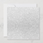 16 Verjaardag Glitterend Vierkant | Rozen Zilver Kaart (Achterkant)