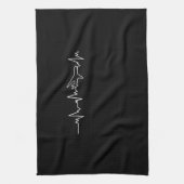 16.Vliegtuighartslag I Love Aviation Vliegtuigen F Theedoek (Verticaal)