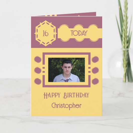 16 voeg vandaag foto toe met de naam gele paarse v kaart (Voorkant)