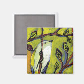 16 Vogels, nr. 10 - Vierkante magneet (Voorkant / Achterkant)