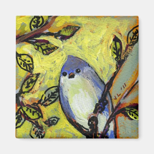 16 Vogels, nr. 12 - Vierkante magneet (Voorkant)