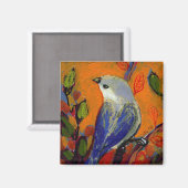 16 Vogels, nr. 13 - Vierkante magneet (Voorkant / Achterkant)