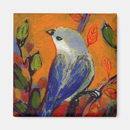 16 Vogels, nr. 13 - Vierkante magneet (Voorkant)