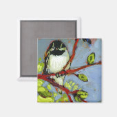 16 Vogels, nr. 16 - Vierkante magneet (Voorkant / Achterkant)