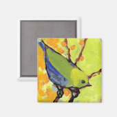 16 Vogels, nr. 2 - Vierkante magneet (Voorkant / Achterkant)