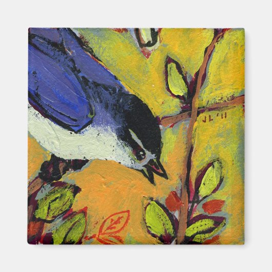 16 Vogels, nr. 9 - Vierkante magneet (Voorkant)