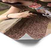 16 Welkomstfoto van Faux Roze Glitter Poster (Hoek)