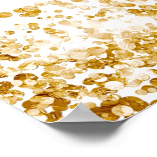 16 witte goudglitter stof tiara welkom poster (Hoek)