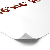16"x16" Standaard Halfglans Poster (Hoek)
