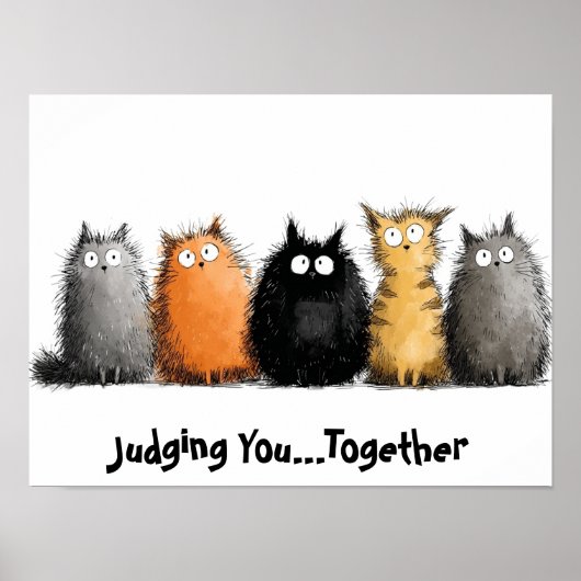 16 x 12 Cartoon katposter Poster (Voorkant)
