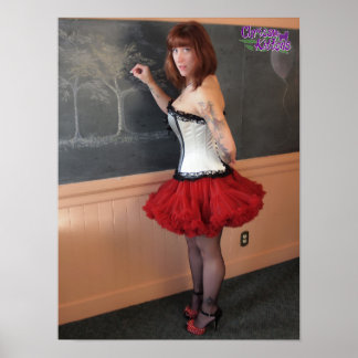 16 x 12-inch Chrissy Kittens Hot for Teacher Poster