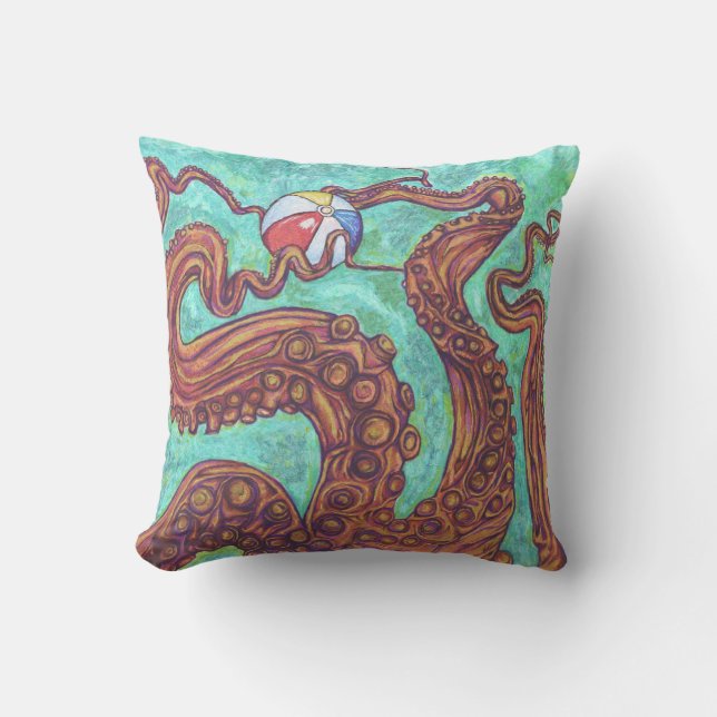 16 x 16 Outdoorkraken Beach Sierkussen (Voorkant)