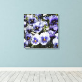 16 x 16 Paarse onderzetters Canvas Afdruk (Insitu (Houten vloer))